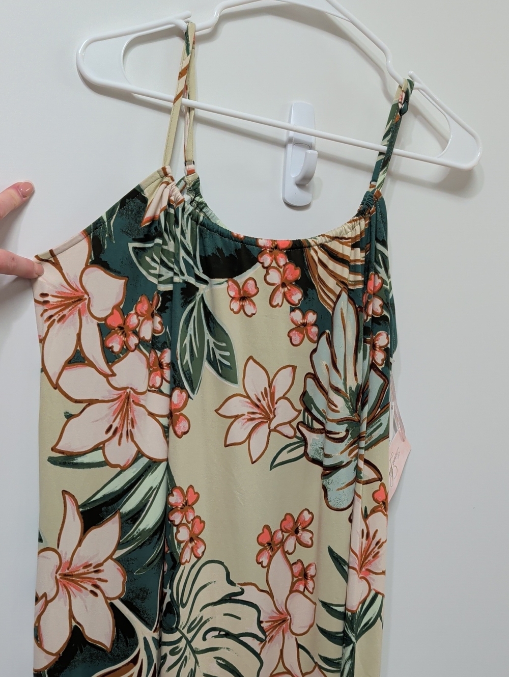 Linea Donatella Tropical Print Asymmetrical Maxi Dress Size Medium - Picture 4 of 7
